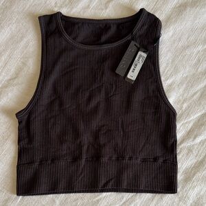NWT SKIMS Dark Ribbed High Neck Bra